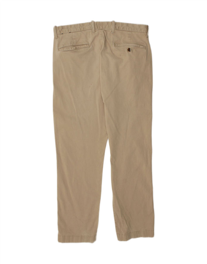 J. CREW Mens Flex Straight Chino Trousers W32 L30 Beige Cotton Vintage J. Crew and Second-Hand J. Crew from Messina Hembry 