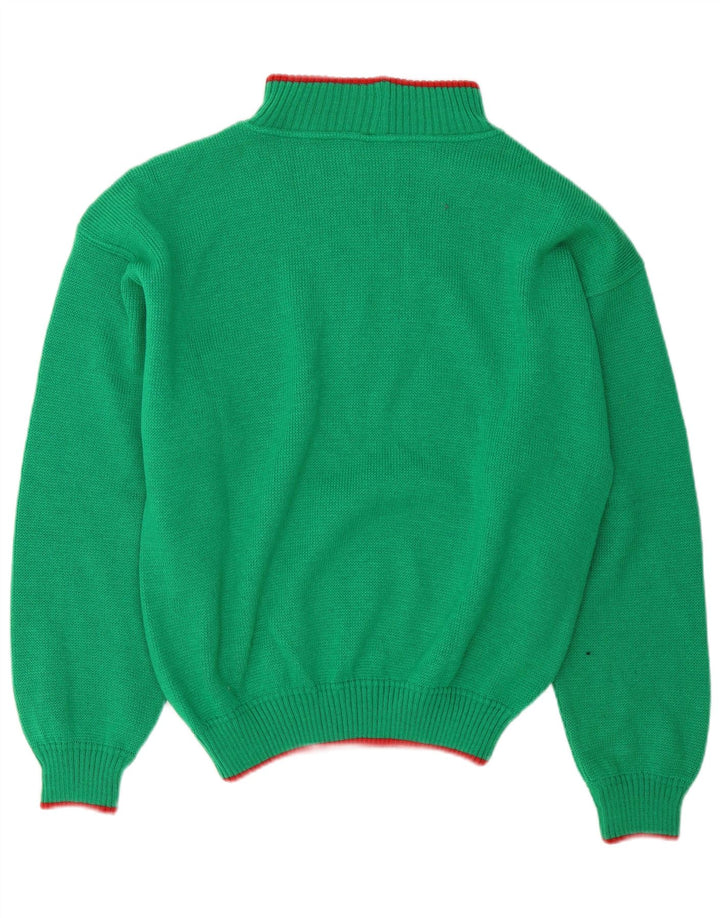 Suéter masculino Foxhound com gola tartaruga e gola grande de lã verde
