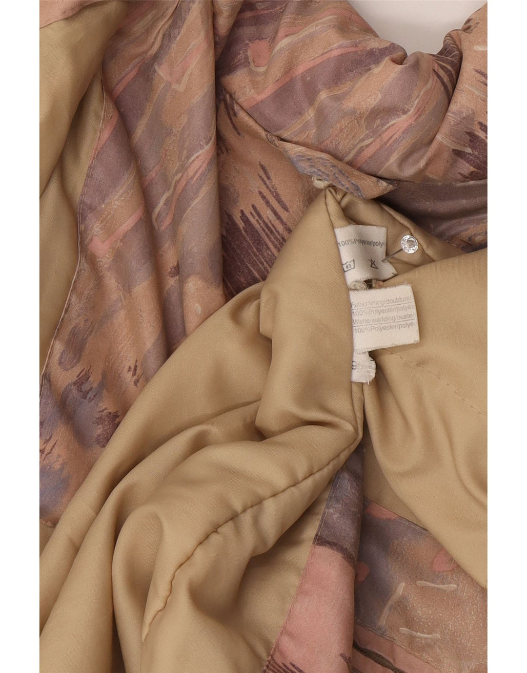 Jaqueta corta-vento feminina vintage Reino Unido 16 grande floral multicolorido