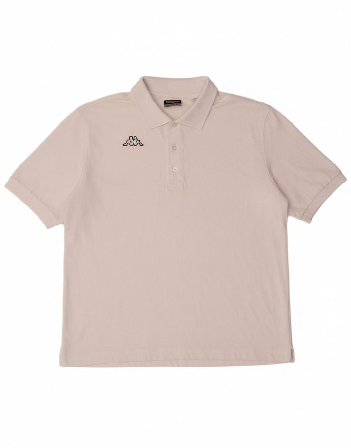 Camisa polo masculina KAPPA grande algodão branco