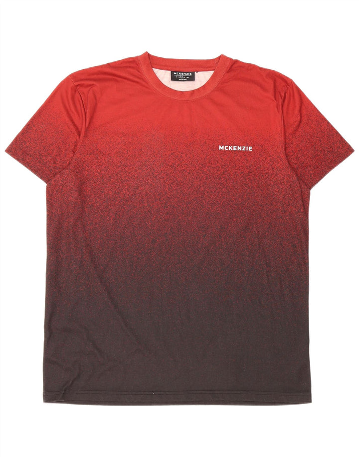 Camiseta masculina Mckenzie grande poliéster tie-dye vermelho