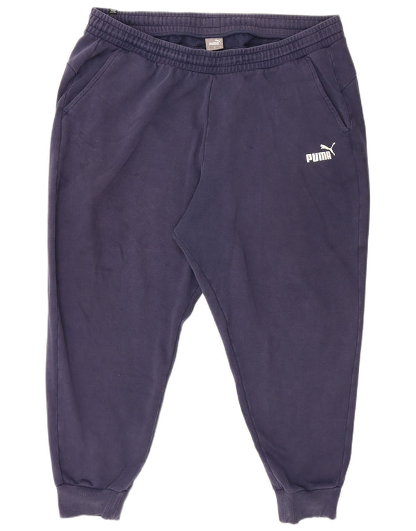 Calça de treino masculina Puma Joggers 3XL algodão azul marinho