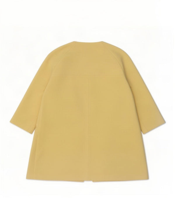 Sobretudo feminino Zara manga 3/4 Reino Unido 18 XL viscose amarela