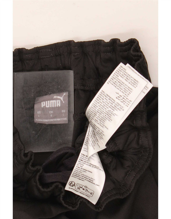 Calça de treino masculina Puma grande poliéster preto