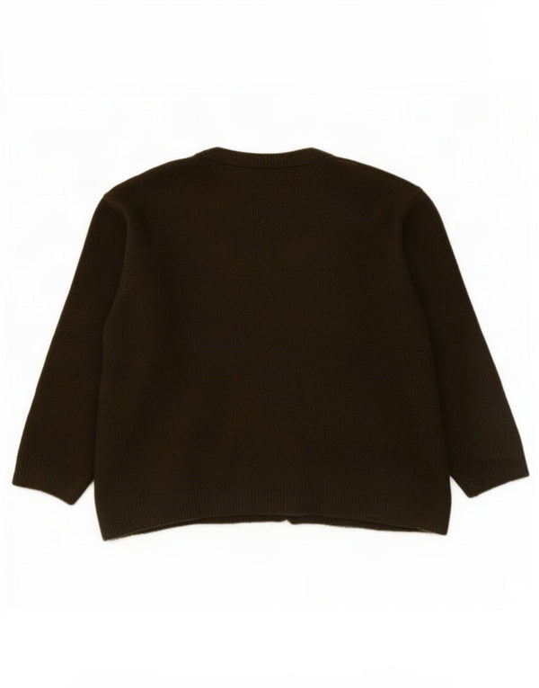 Suéter cardigã feminino Zara manga 3/4 grande Reino Unido 10 pequeno cáqui