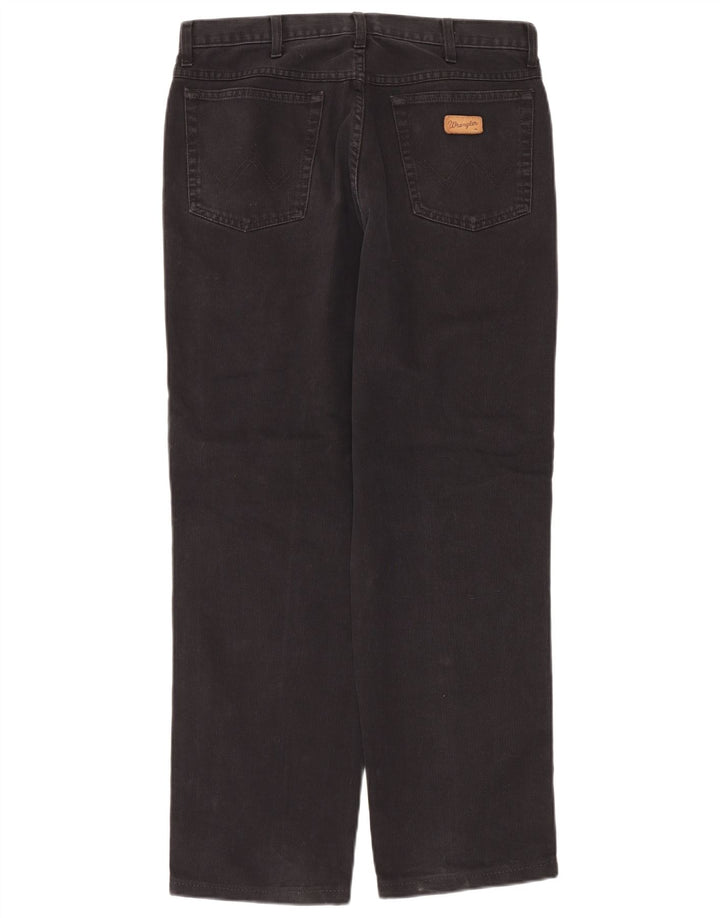 Wrangler Calça masculina reta casual W32 L30 preta