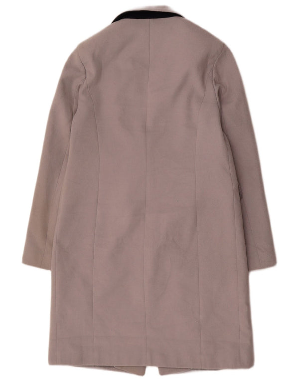Sobretudo aberto feminino Marks & Spencer UK 10 poliéster cinza pequeno