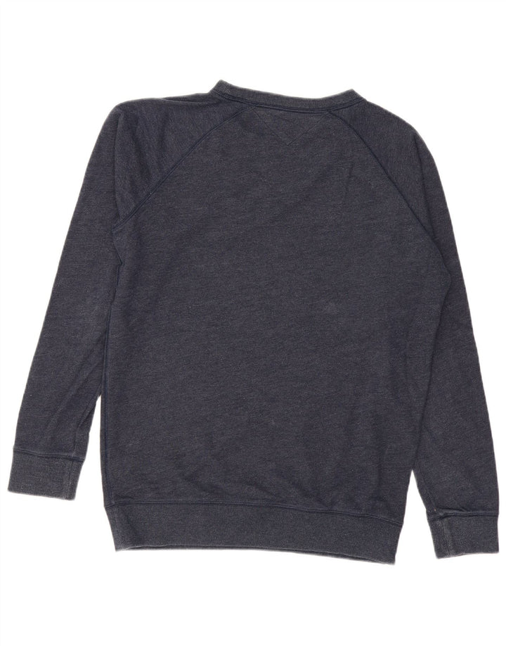 Tommy Hilfiger moletom masculino regular fit jumper médio azul marinho algodão