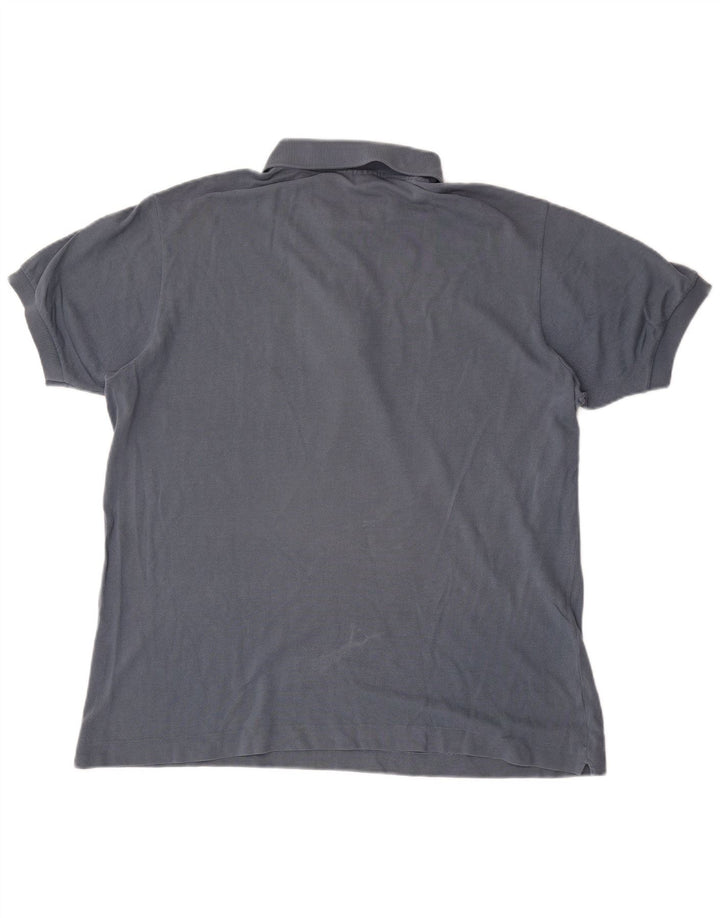 Camisa polo masculina Lacoste tamanho 6 XL cinza algodão