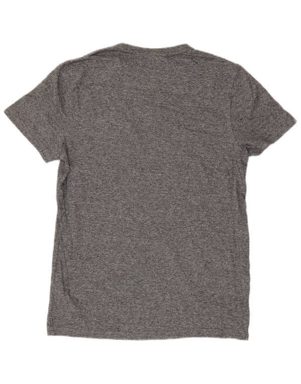 Jack Wills Camiseta masculina slim fit top pequeno algodão manchado cinza