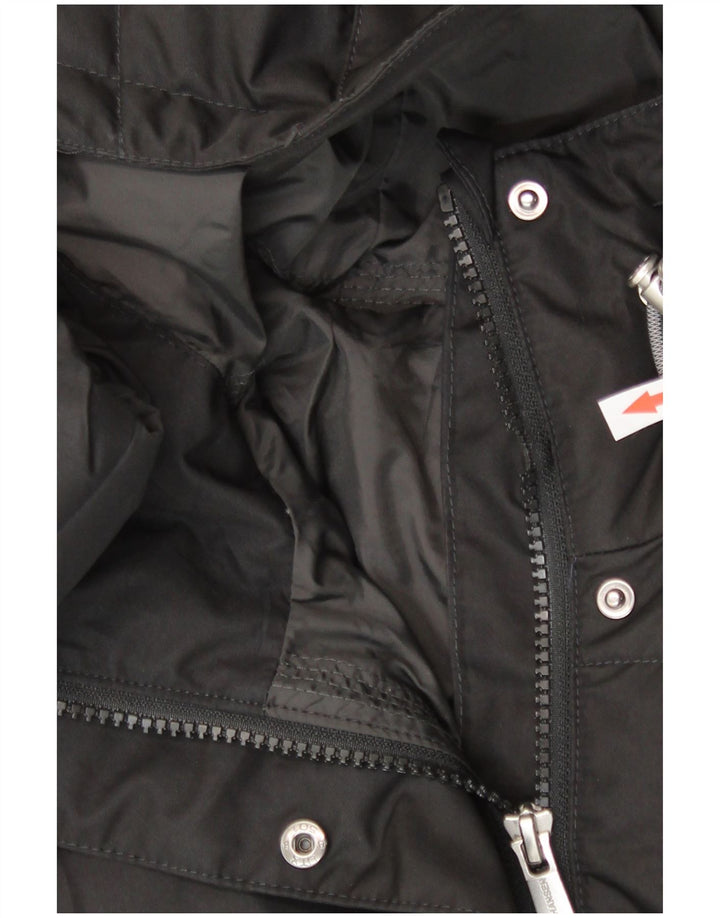 Casaco acolchoado com capuz feminino Helly Hansen UK 10 pequeno poliéster preto