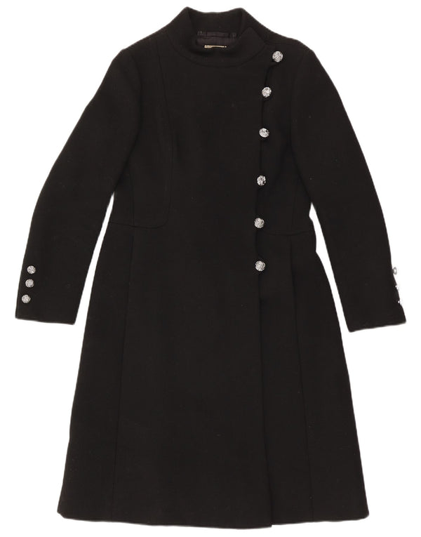 Sobretudo feminino vintage UK 10 pequeno preto