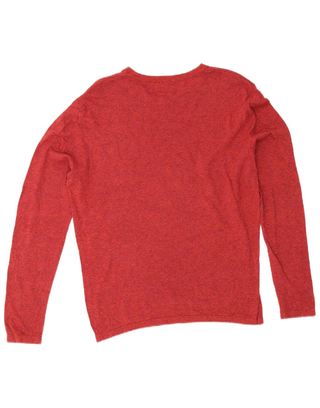 Suéter masculino Zara com gola canoa médio vermelho manchado