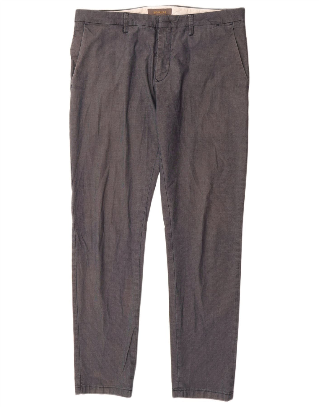 Calça Chino Masculina Reta SIVIGLIA W35 L32 Algodão Azul Marinho