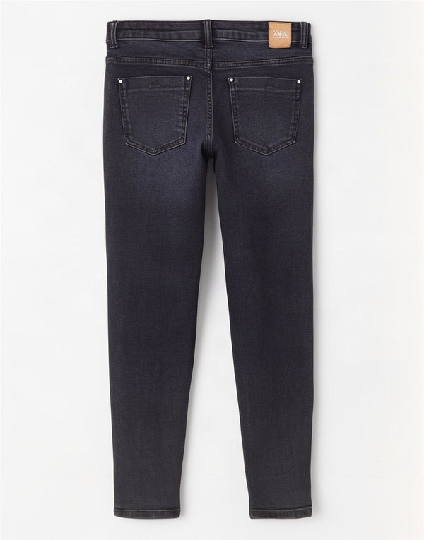 Zara Jeans Skinny Feminino UE 38 Pequeno W28 L27 Azul Marinho Algodão