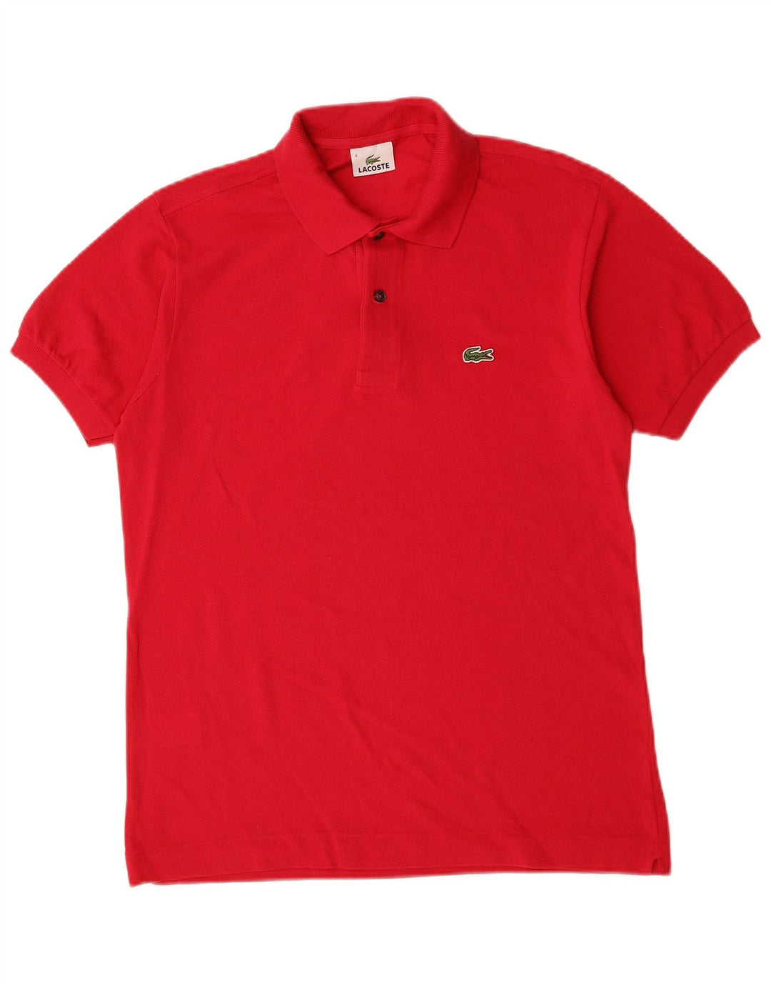 Camisa polo masculina Lacoste tamanho 4 médio algodão vermelho