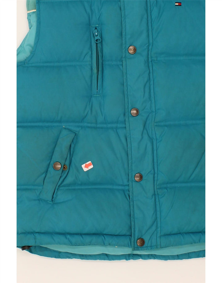 TOMMY HILFIGER Womens Hooded Padded Gilet US 12 Large Blue Nylon Vintage Tommy Hilfiger and Second-Hand Tommy Hilfiger from Messina Hembry 