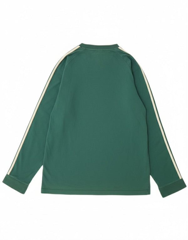 Adidas Mens Top Manga Longa Médio Algodão Verde