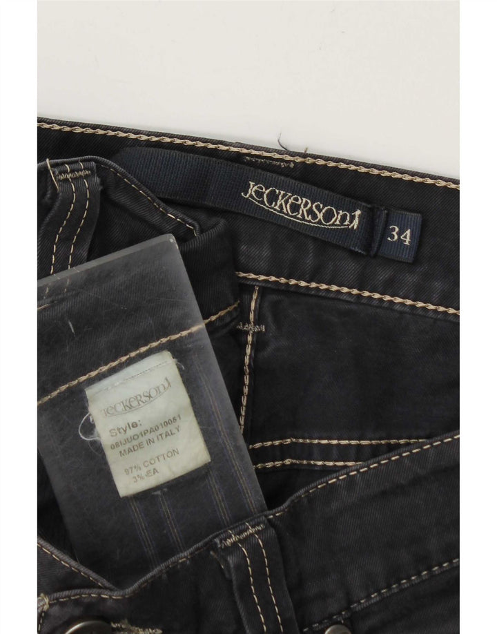 Jeckerson Calça jeans reta masculina W34 L31 algodão cinza