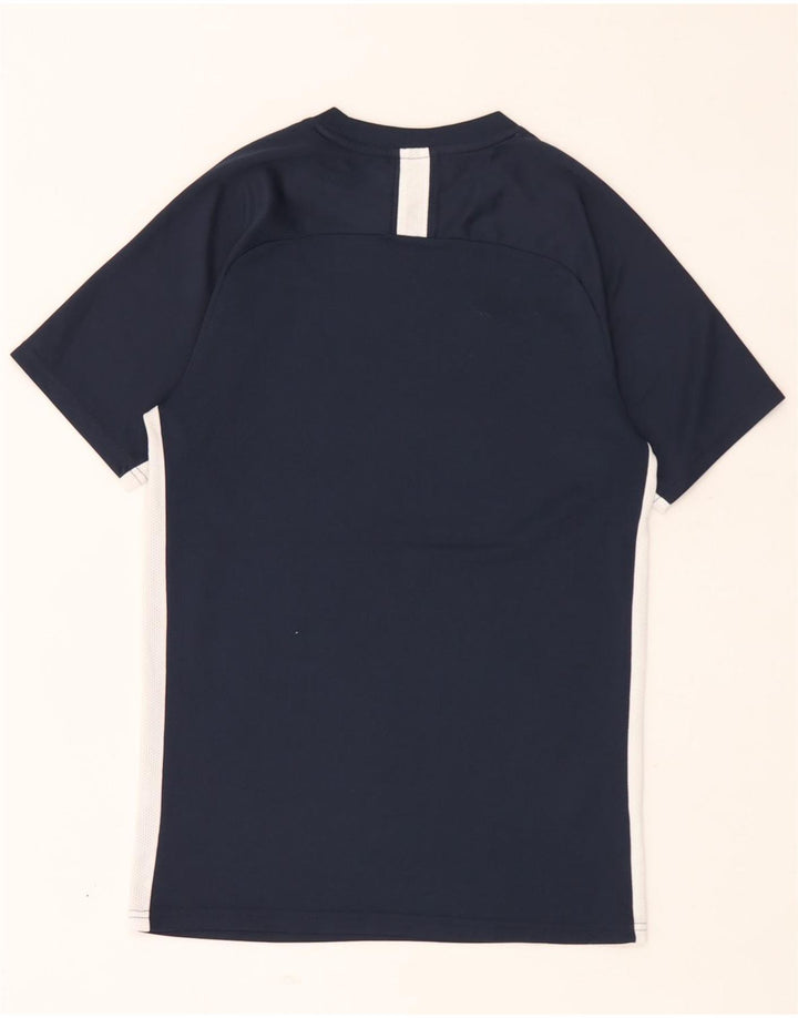 Camiseta masculina Nike Dri Fit Top pequeno bloco colorido azul marinho