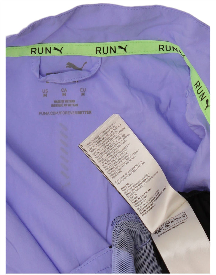 PUMA Womens Tracksuit Top Jacket UK 14 Médio Roxo Colourblock Poliéster