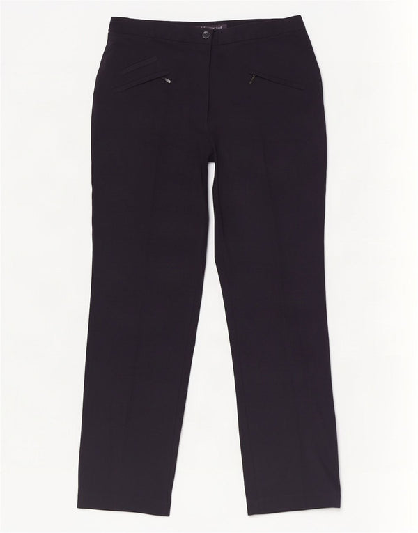 Calça casual feminina Marks & Spencer Reino Unido 12 médio W30 L28 azul marinho