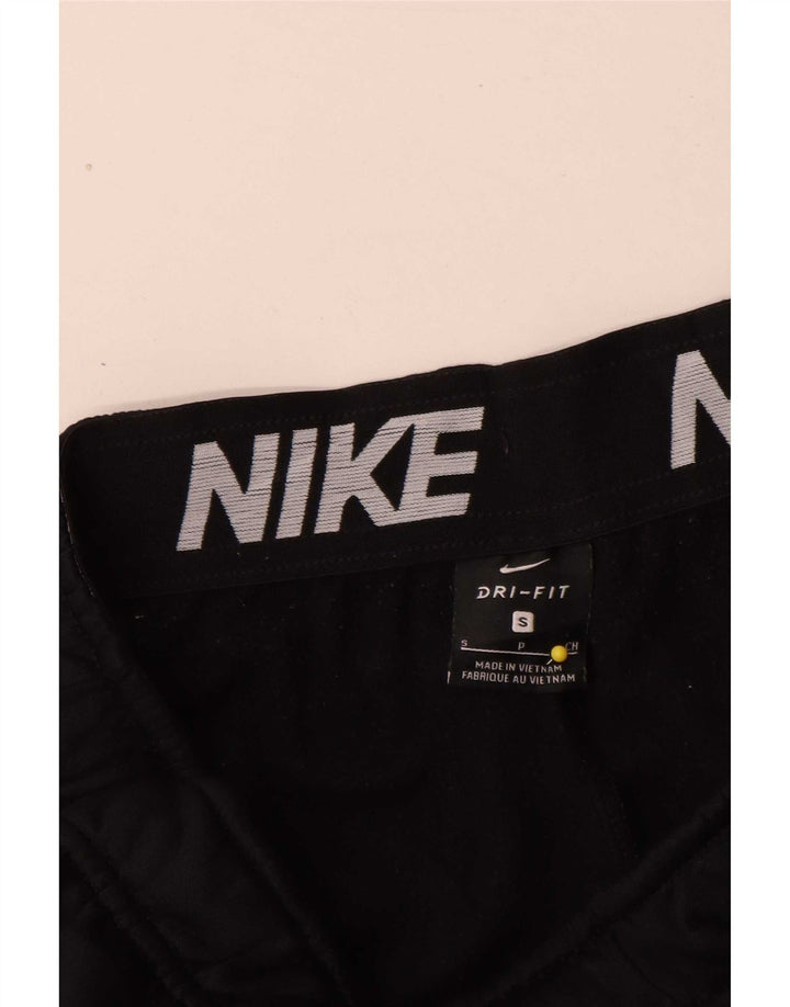 Calça de treino masculina Nike pequena preta de poliéster esportiva