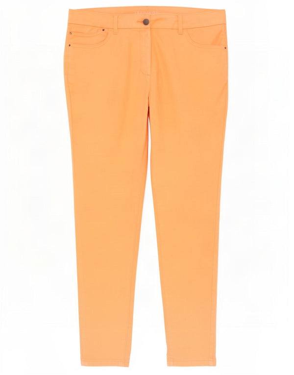 Calça feminina skinny casual Marks & Spencer Reino Unido 20 2XL W38 L30 laranja