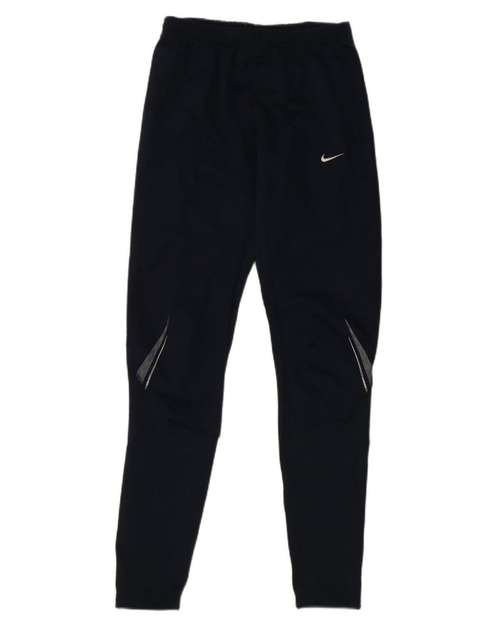 Calça de treino masculina Nike médio azul marinho listrado poliéster