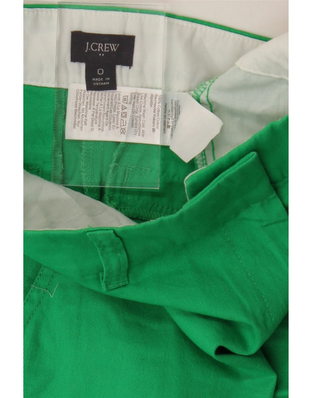 J. CREW Womens Chino Shorts US 0 XS W28 Green Cotton Vintage J. Crew and Second-Hand J. Crew from Messina Hembry 