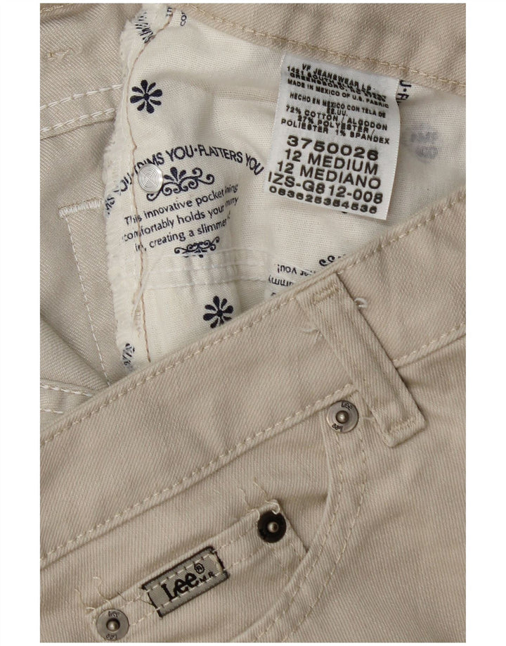 LEE Shorts feminino casual US 12 grande W32 algodão bege