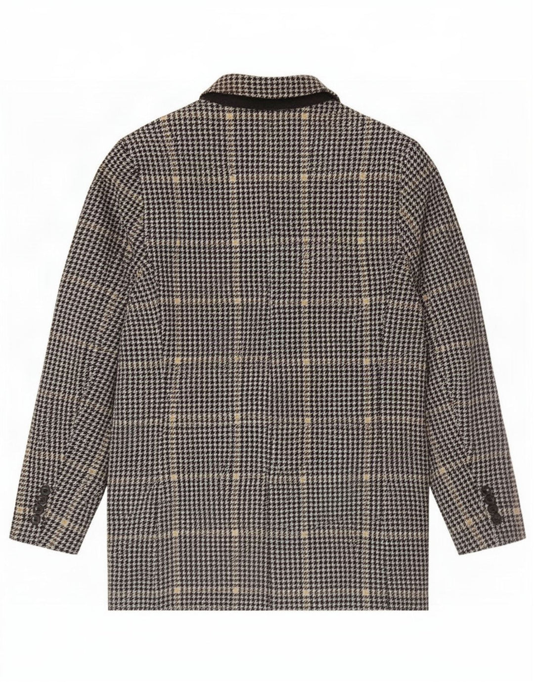 Jaqueta blazer masculina Zara com peito duplo UK 38 médio preto Houndstooth