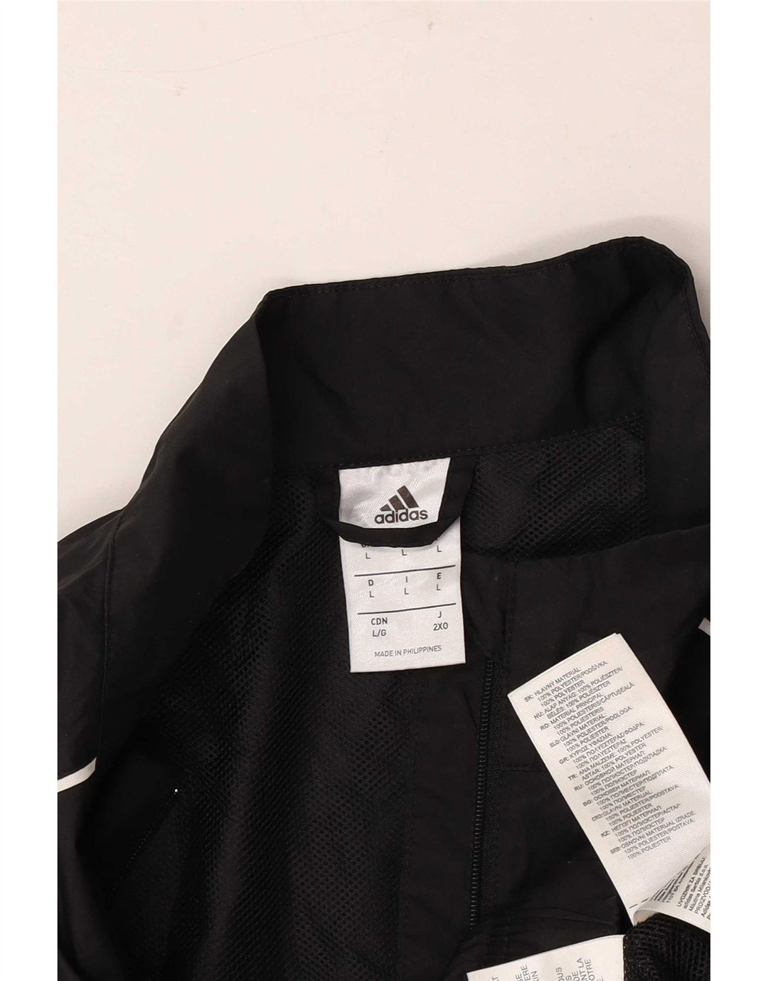Adidas Mens Clima Proof Graphic Zip Neck Pulôver Treino Top Grande Preto