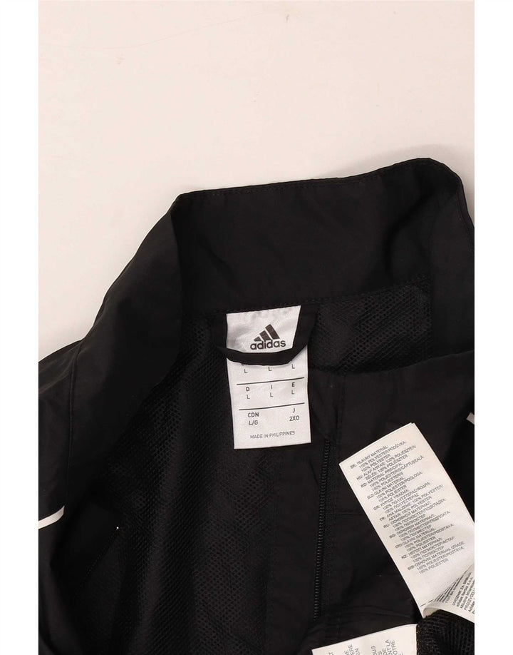 Adidas Mens Clima Proof Graphic Zip Neck Pulôver Treino Top Grande Preto
