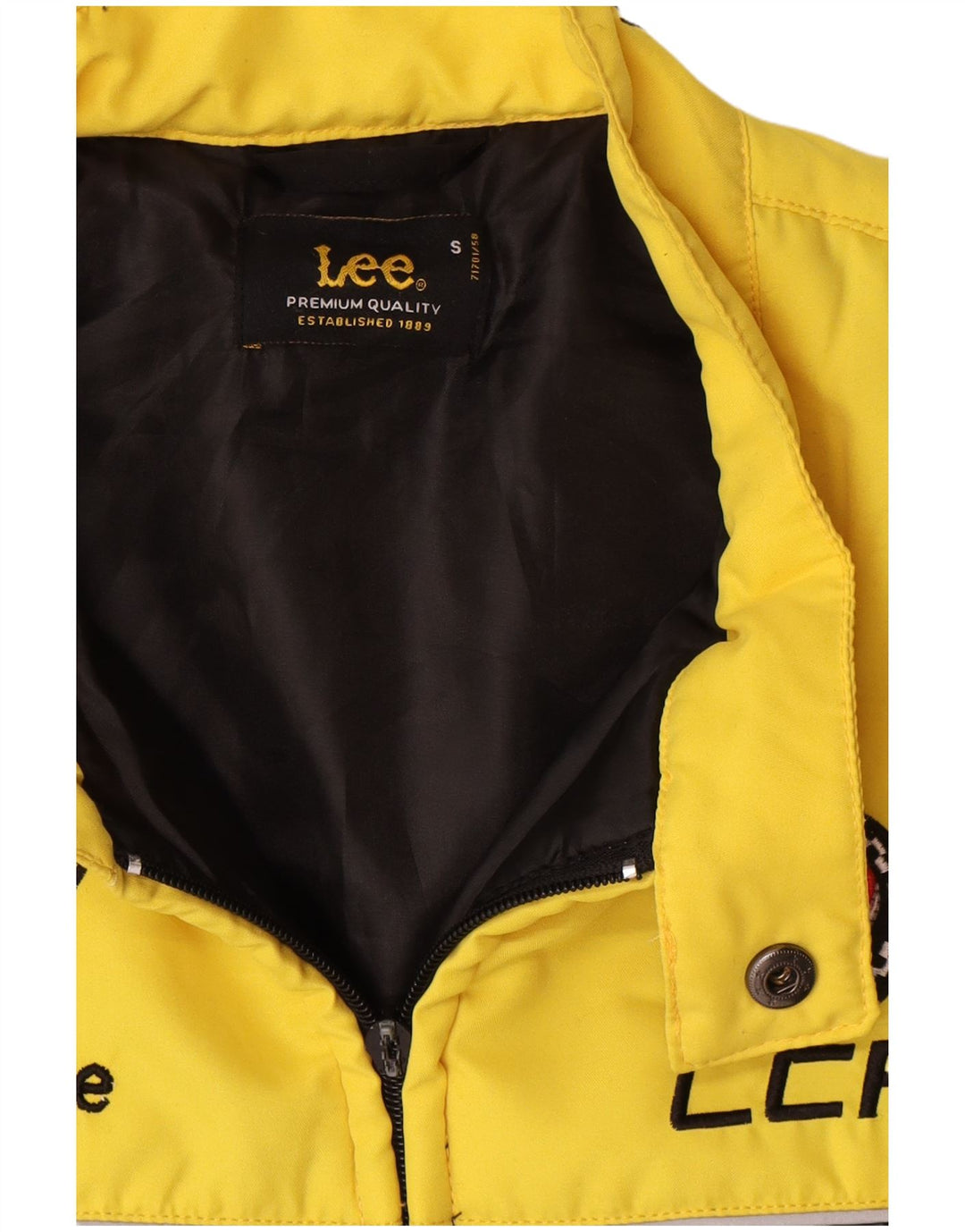 Lee Mens Graphic Quilted Gilet UK 36 Pequeno Poliéster Colorblock Preto