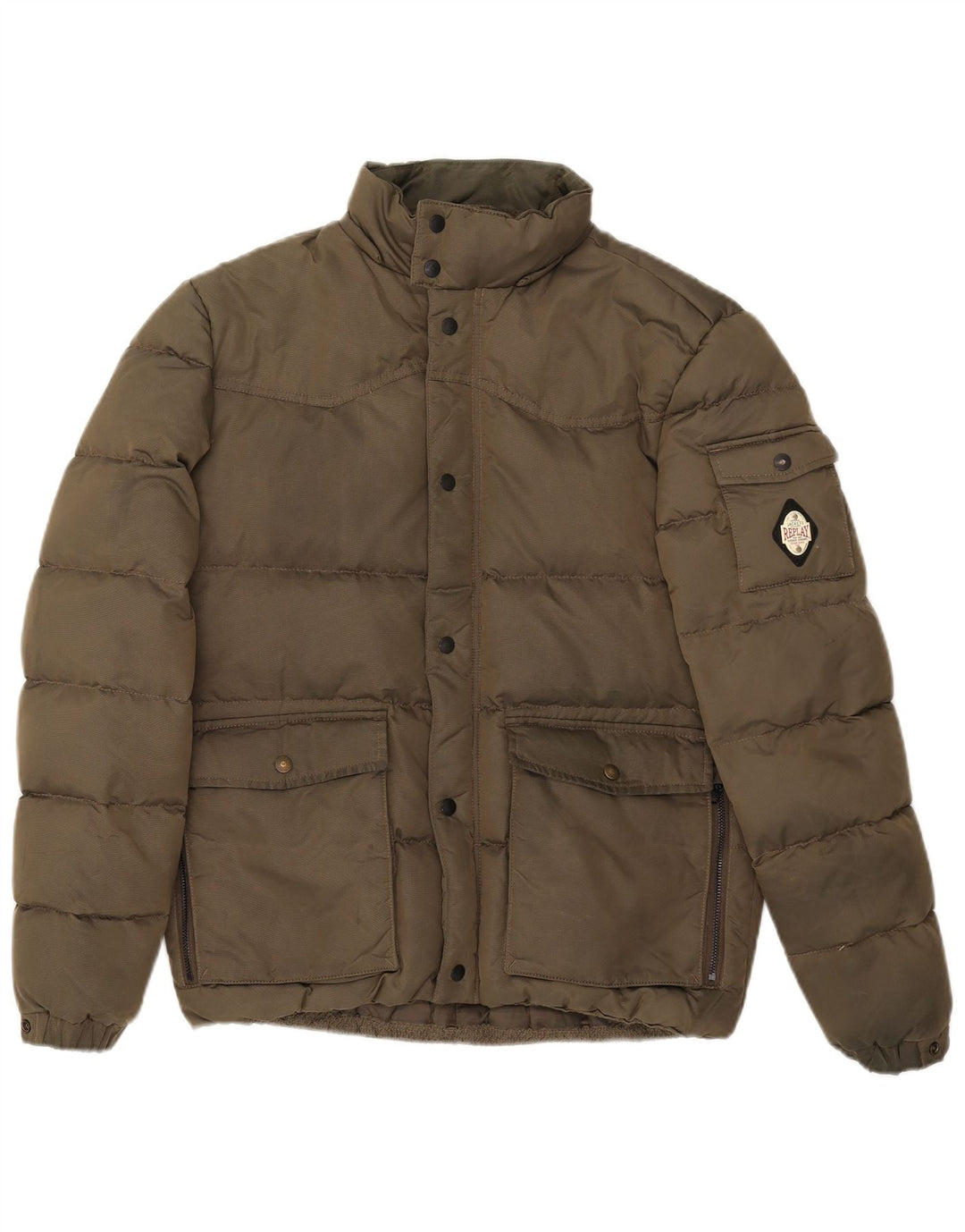 Jaqueta acolchoada masculina Replay UK 38 poliamida cáqui média