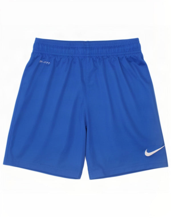 Shorts esportivos Nike Boys Dri Fit 10-11 anos médio azul poliéster