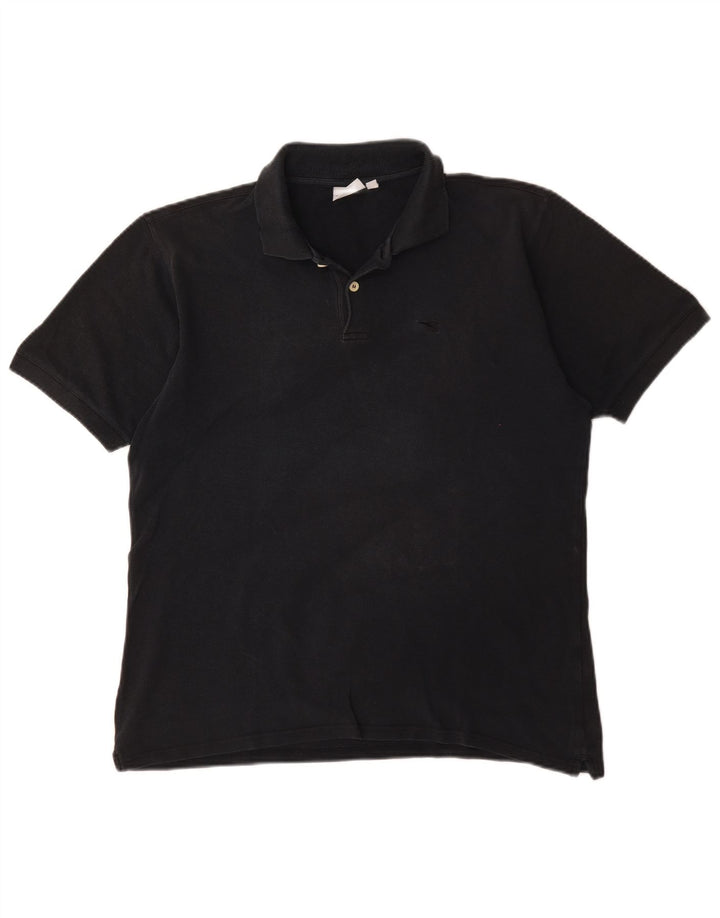 Camisa polo masculina Diadora médio algodão preto