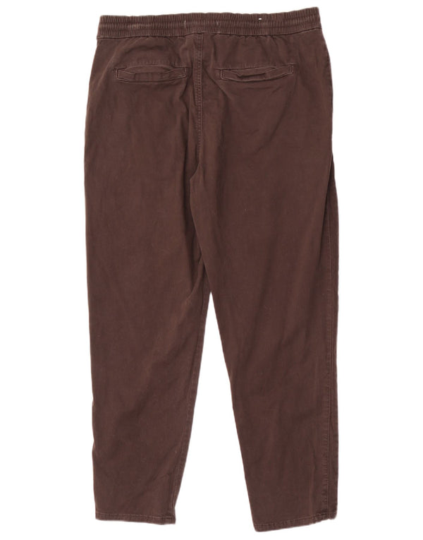 Zara Calça Chino Masculina Cônica Grande W32 L27 Algodão Marrom
