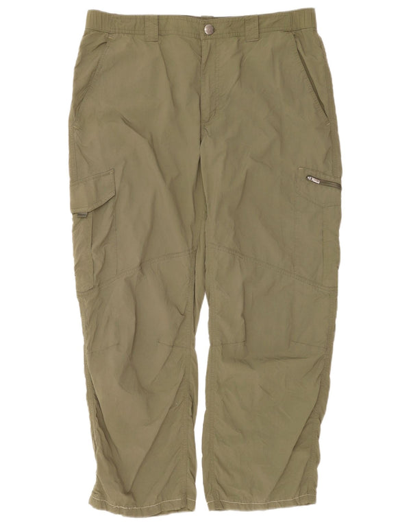 Calça cargo feminina Columbia Omni-Shade Straight Cargo W36 L27 Caqui