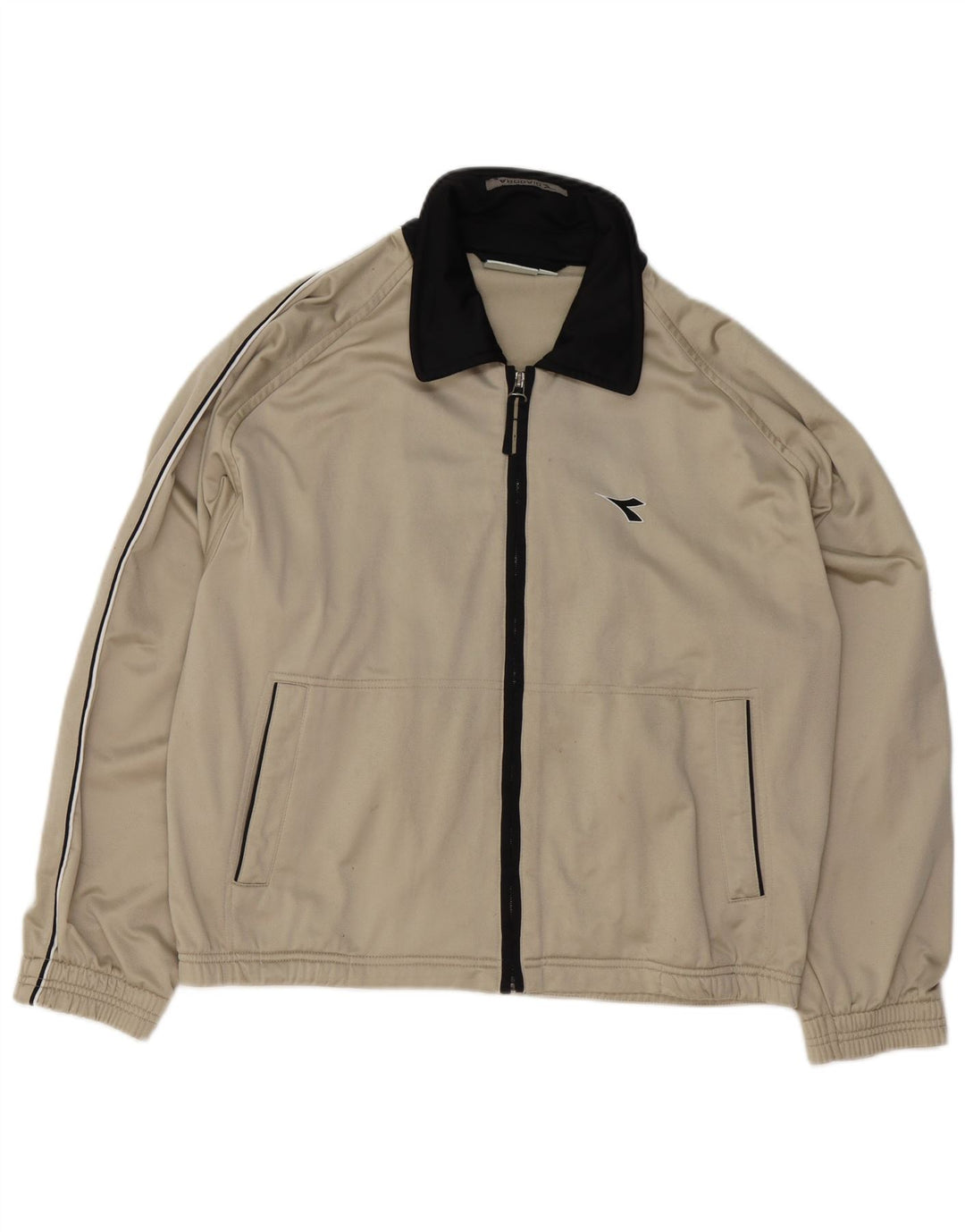 Diadora Mens Loose Fit Tracksuit Top Jacket UK 38 Poliéster Verde Médio