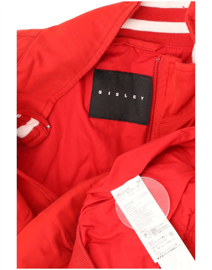 Jaqueta bomber feminina Sisley IT 50 XL algodão vermelho