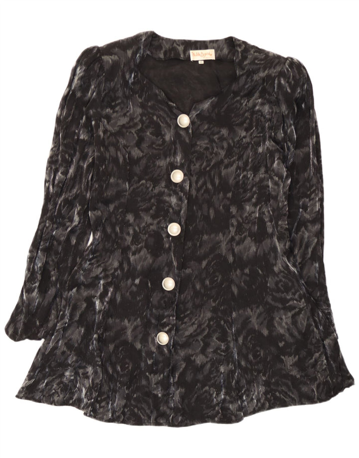 Blusa feminina Michele Boyard com palangre UE 40 médio preto floral