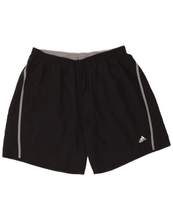 Shorts esportivos masculinos Adidas grande poliéster preto