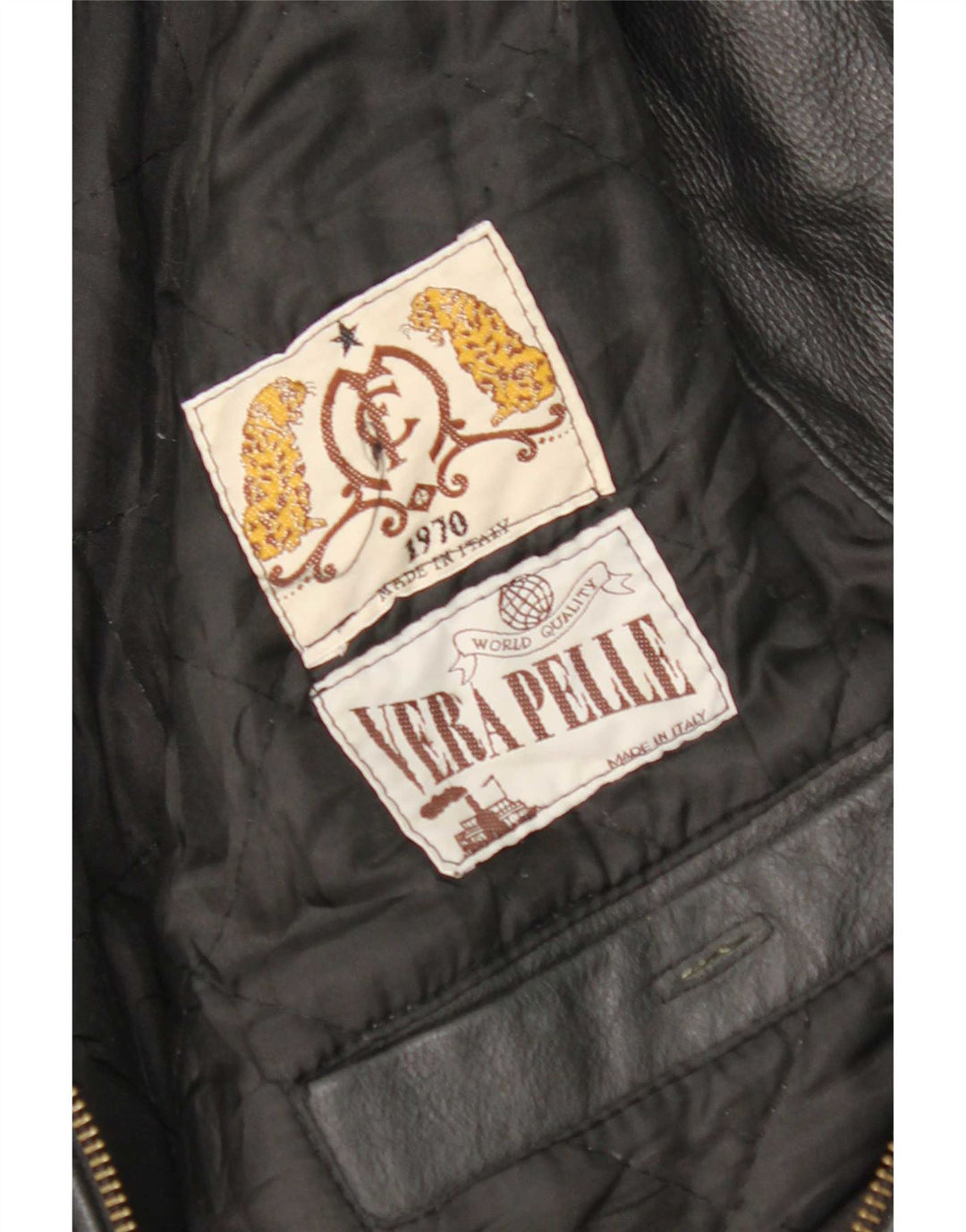 Jaqueta de couro masculina vintage UK 36 pequena preta