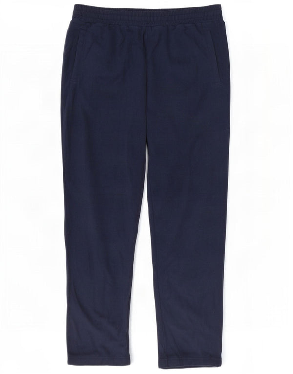 Calça esportiva masculina de lã Marks & Spencer grande poliéster azul marinho