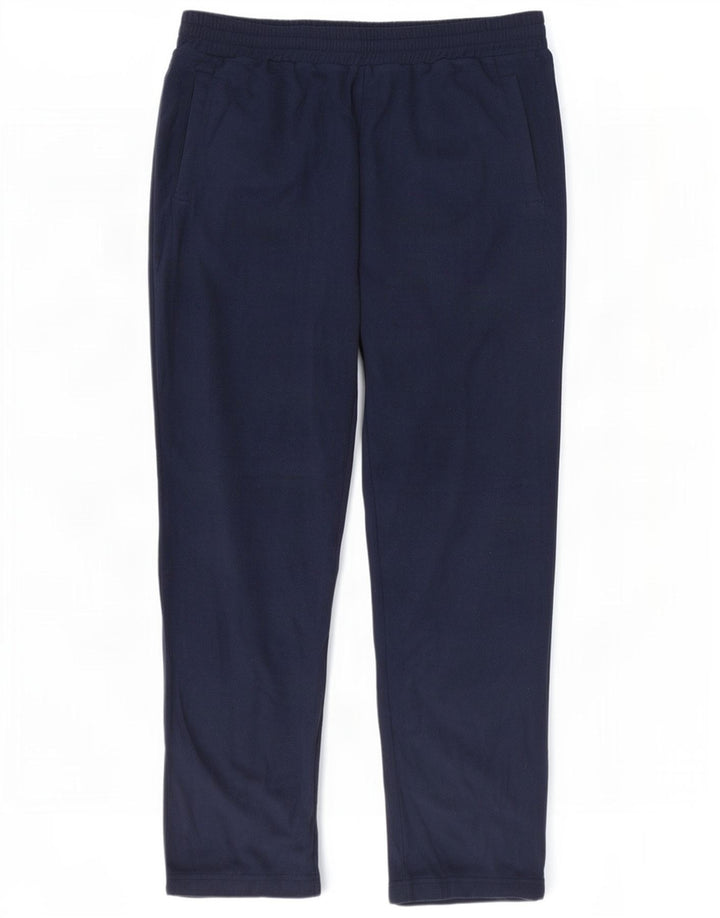 Calça esportiva masculina de lã Marks & Spencer grande poliéster azul marinho