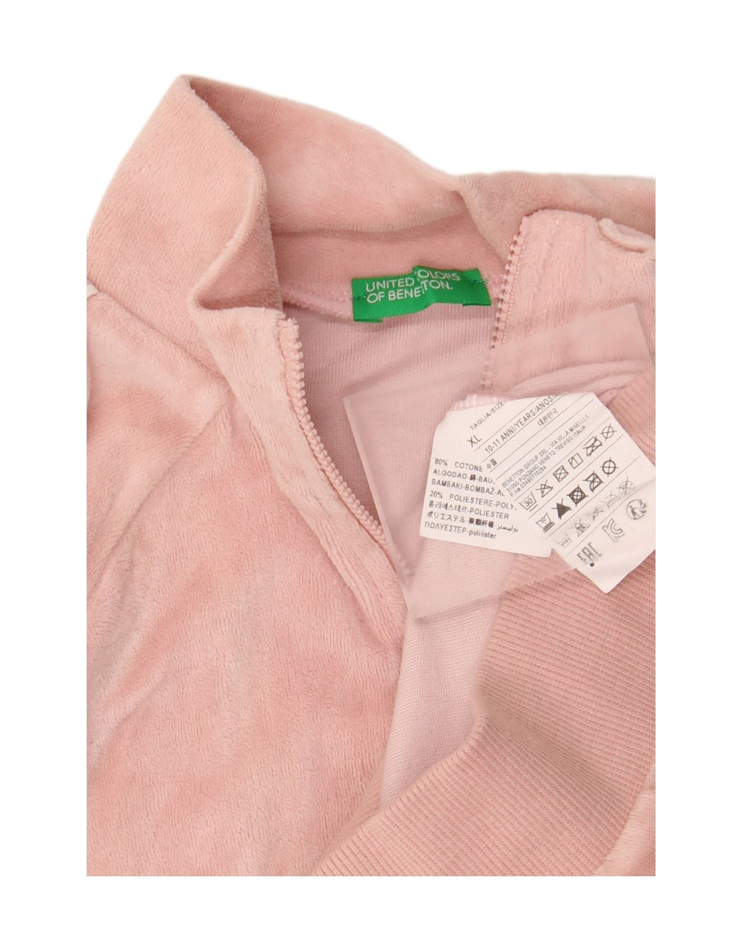 Jaqueta de treino feminina BENETTON 10-11 anos XL rosa colorblock