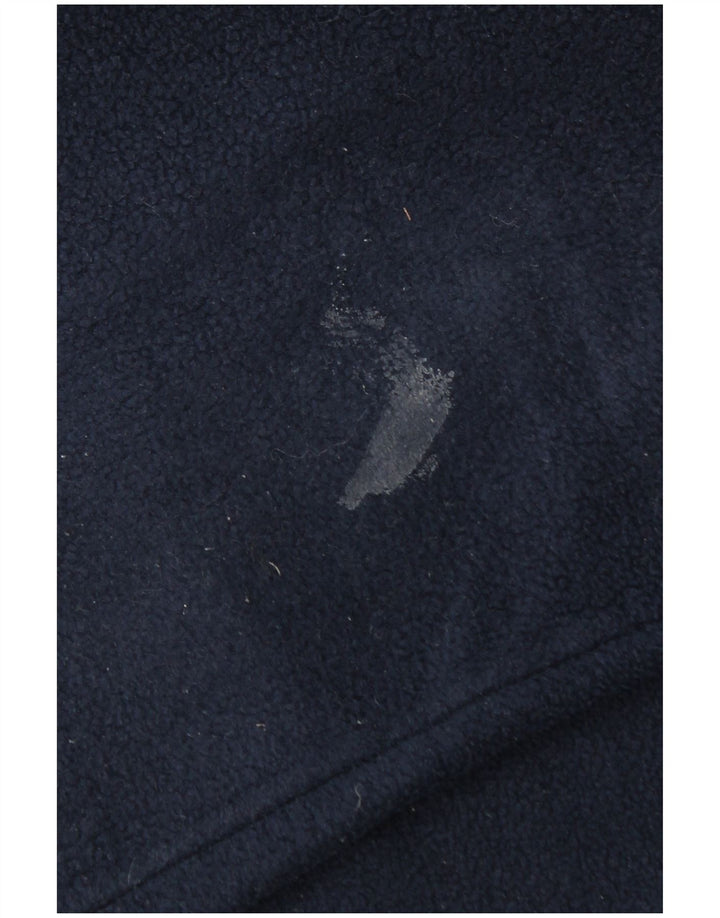 Suéter de lã masculino Kappa com zíper e gola grande azul marinho poliéster