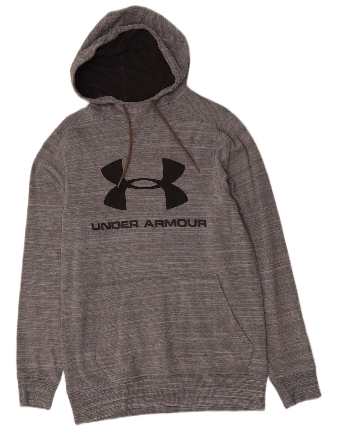 Suéter com capuz gráfico masculino UNDER ARMOUR pequeno cinza